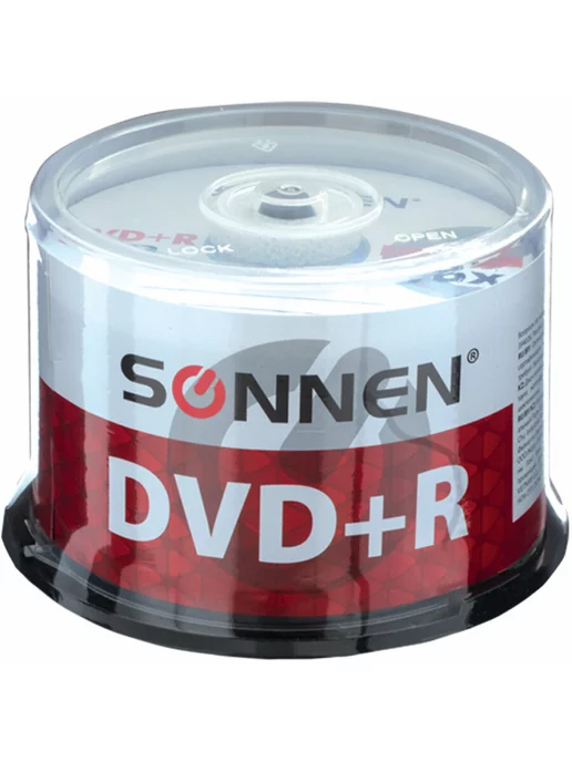 SONNEN Компакт диски DVD-R объемом 4,7Gb, комплект набор из 50 шт, 4,7 ГБ, 50 шт, фото 2
