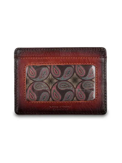 Visconti Real Leather Картхолдер из натуральной кожи AT67, оранжевый, фото 3