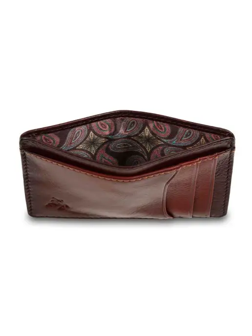 Visconti Real Leather Картхолдер из натуральной кожи AT67, оранжевый, фото 4
