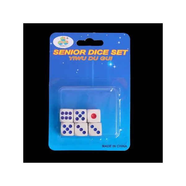 Игральные кубики 6 шт 1.3х1.3 см