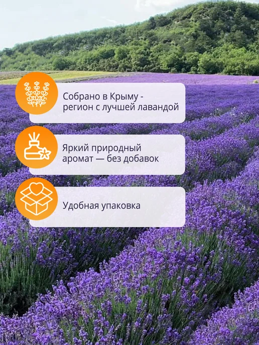 Травы Горного Крыма Сушеная лаванда фиточай травяной сбор, вариант, фото 2