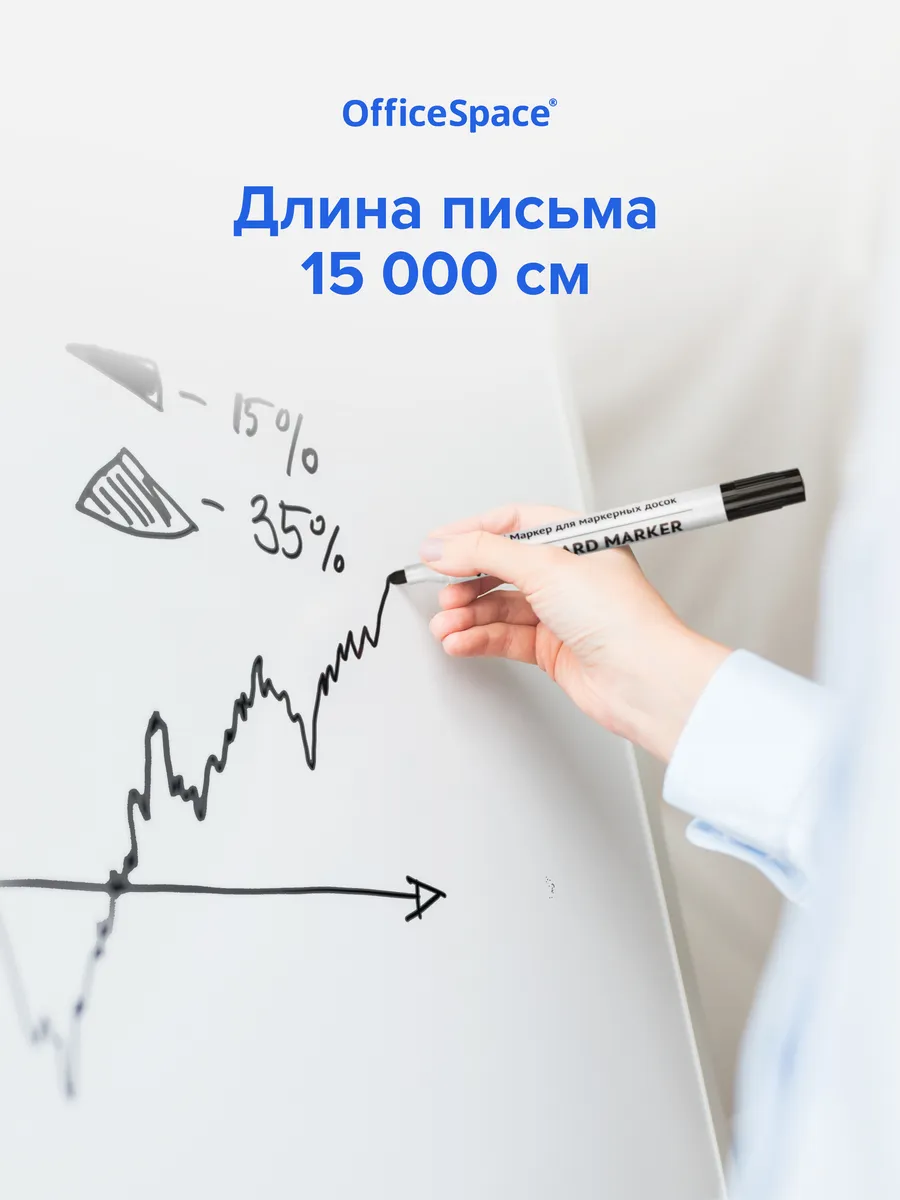 Маркер для магнитной белой доски 12 штук Office space 12501129 купить за  400 ₽ в интернет-магазине Wildberries