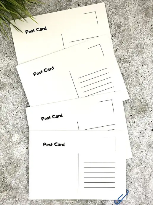 PaperFox Набор открытка почтовая авторская для посткроссинга, белый, 4 шт, фото 6