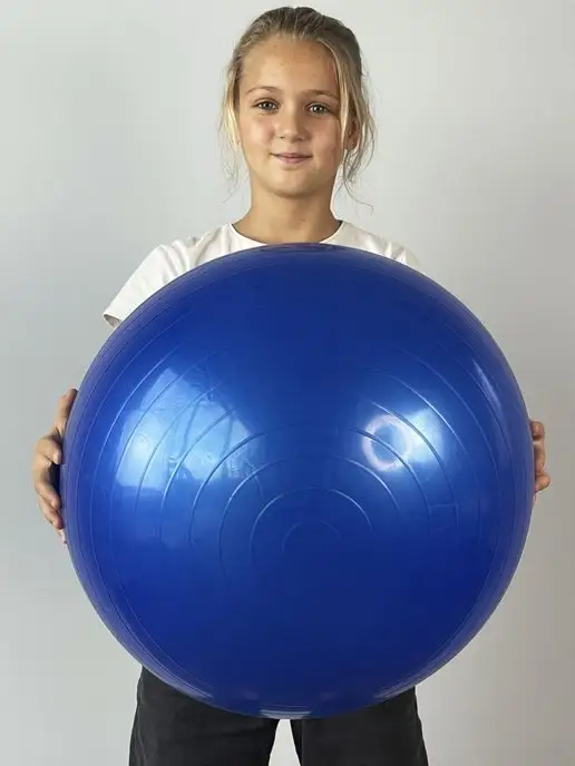 LIKE GOODS Мяч гимнастический, Фитбол, для фитнеса и спорта, 75см, синий, фото 3