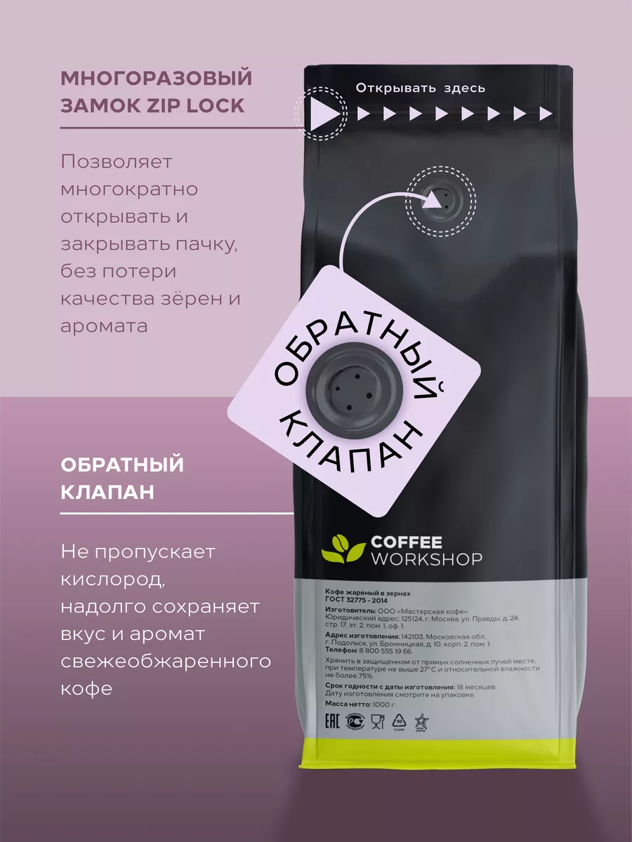 Кофе в зёрнах Blend №1, 1 кг COFFEE WORKSHOP 12552802 купить за 1 197 ₽ в  интернет-магазине Wildberries