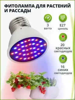 Фитолампа для растений Лампа для рассады R-LED 12558429 купить за 278 ₽ в интернет-магазине Wildberries