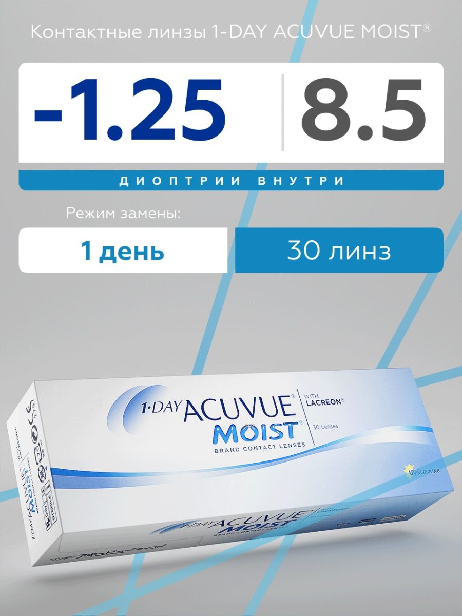 Контактные линзы acuvue moist 5