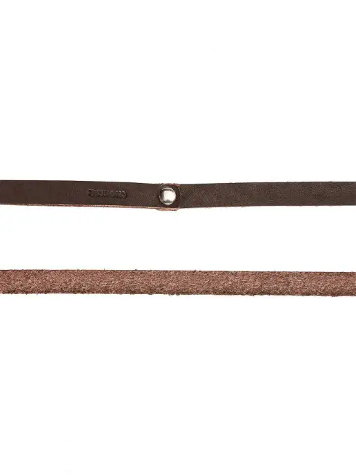 CHOKERZ Поводок для собак мелких пород кожаный классический, коричневый, фото 3