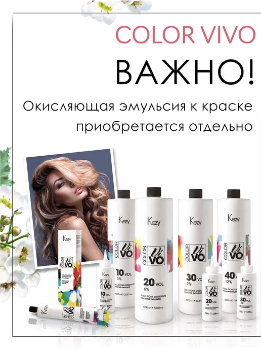 KEZY Краска для волос 1.00 Черный COLOR VIVO 100мл, 100 мл, фото 2