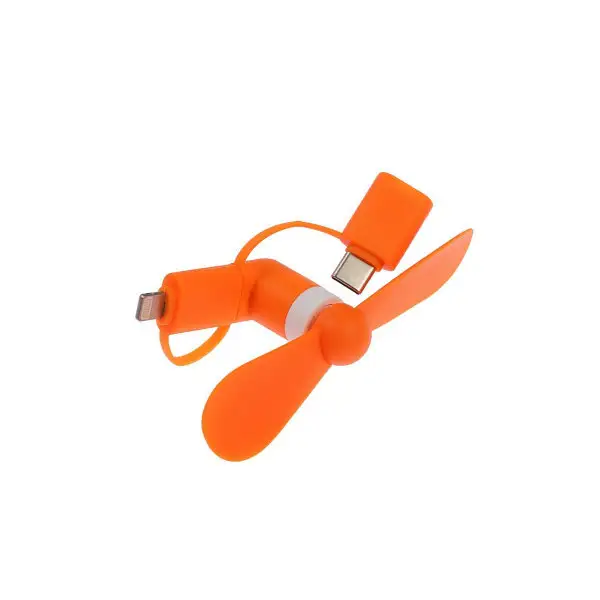 Вентилятор 3 в 1, разъем micro USB, Lightinhg, Type-C