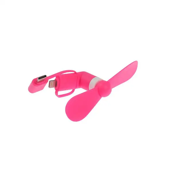 Вентилятор 3 в 1 microUSB, Lightinhg, Type-C