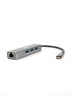 USB HUB TYPE C 3хUSB 3.0 RJ45 Интернет 1000 Мбит/с адаптер Vcom 12628778 купить за 1 702 ₽ в интернет-магазине Wildberries