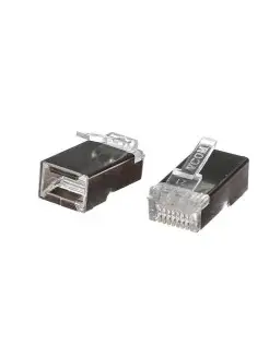 Коннекторы RJ45 8P8C для FTP кабеля 5 кат. экранированные, 100шт Vcom 12628809 купить за 815 ₽ в интернет-магазине Wildberries