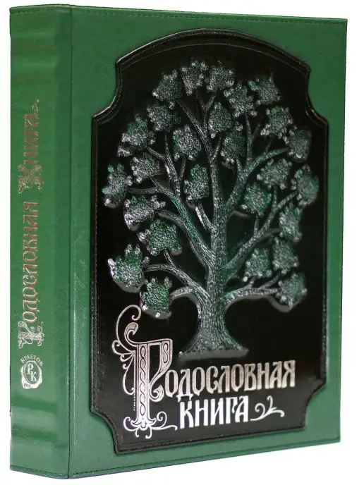 Книжный дом Бекетова Родословная книга (А4) Комби Нефрит в подарочной коробке, зеленый, фото 3