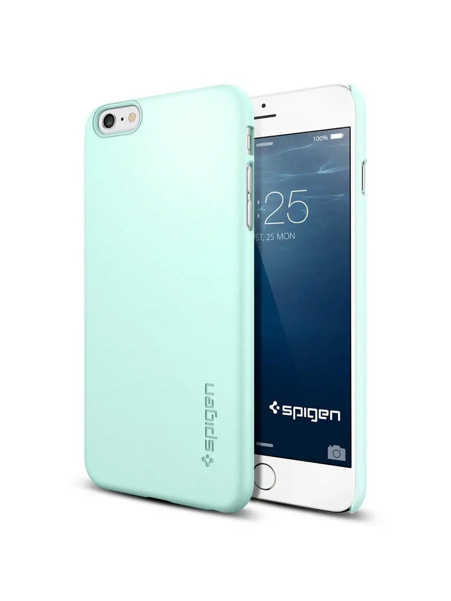 Чехол для iPhone 6s Plus / 6 Plus - Spigen - Thin Fit - Mint - SGP11100  Spigen 12642853 купить за 861 ₽ в интернет-магазине Wildberries