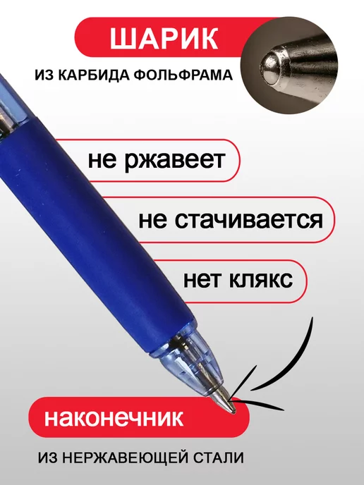 PENAC Ручка шариковая синяя масляная Stick Ball 2шт, 2 шт, фото 3