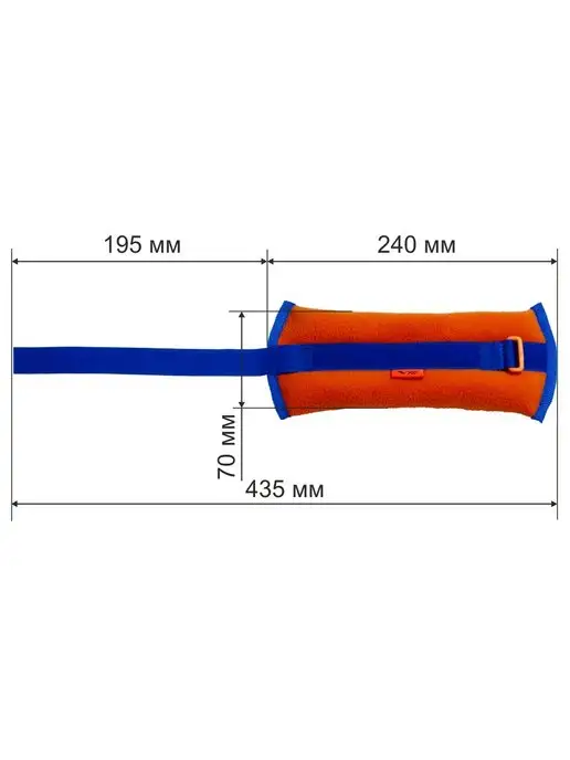 V76 Утяжелители (грузы) для ног и рук 200 гр детские, 200 г, фото 7