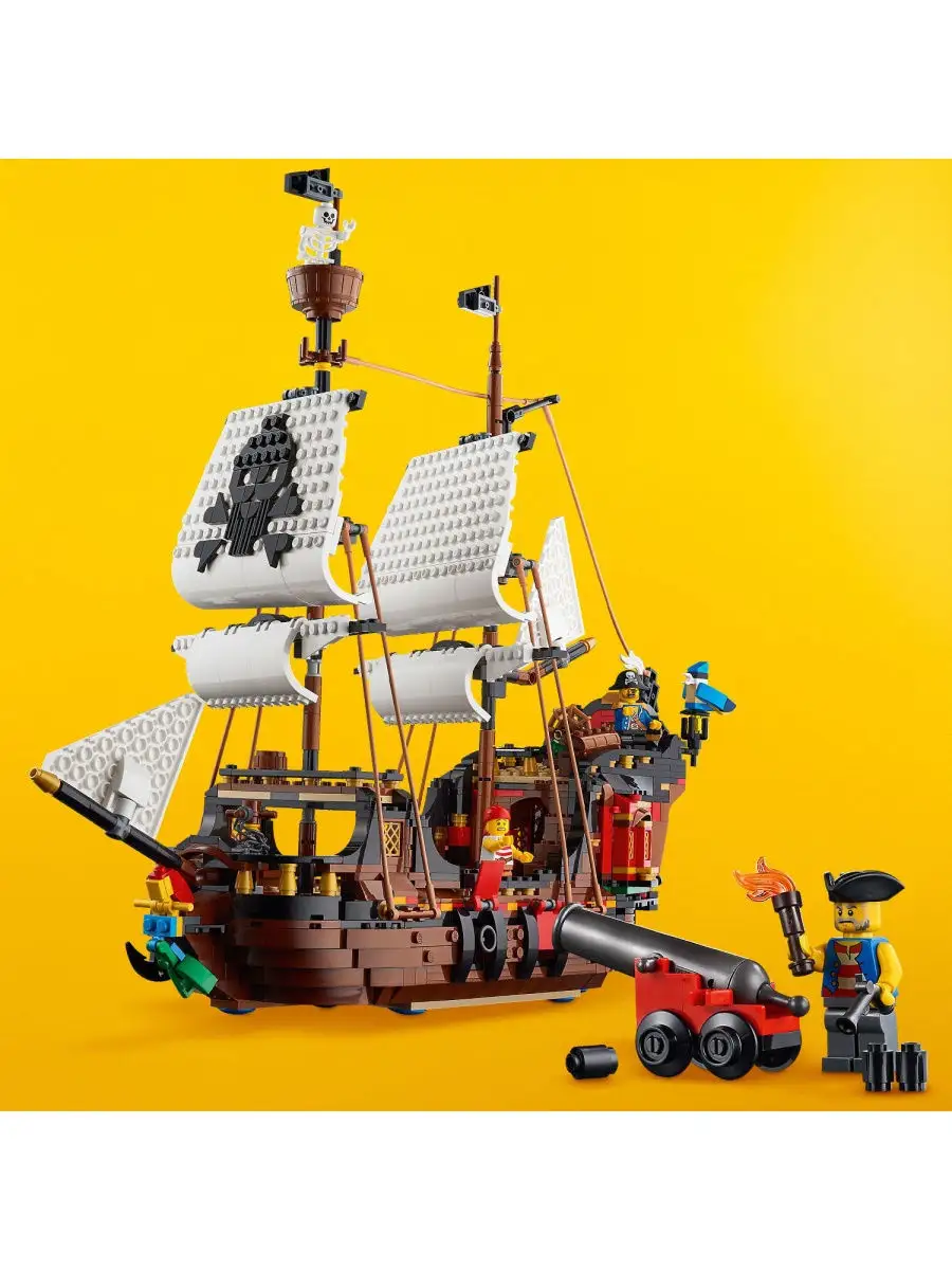 Конструктор LEGO Creator 31109 Пиратский корабль / сюжетная игра,  трансформер 3 в 1 LEGO 12649733 купить в интернет-магазине Wildberries