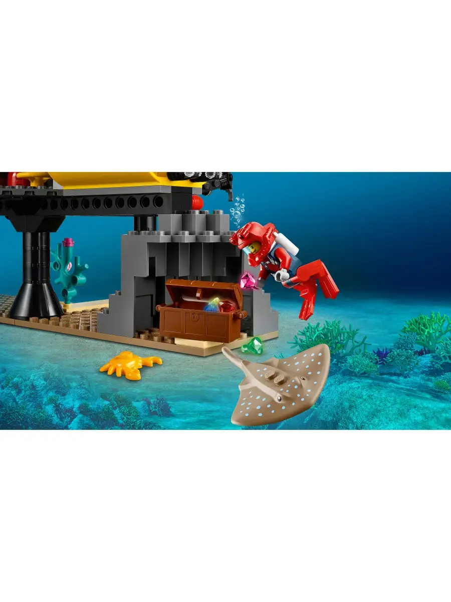 Конструктор LEGO City Oceans 60265 Океан: исследовательская база / про океан,  игрушка для ванной LEGO 12649750 купить в интернет-магазине Wildberries