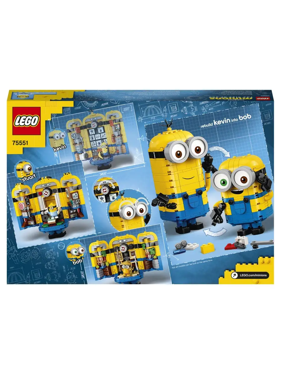 Конструктор LEGO Minions 75551 Фигурки миньонов и их дом / необычная  игрушка, веселая игра LEGO 12649766 купить в интернет-магазине Wildberries