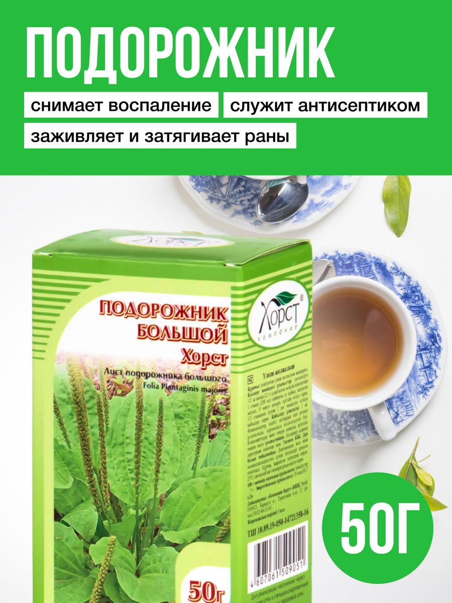 Подорожник, 50 гр. ХОРСТ 12652159 купить за 140 ₽ в интернет-магазине  Wildberries