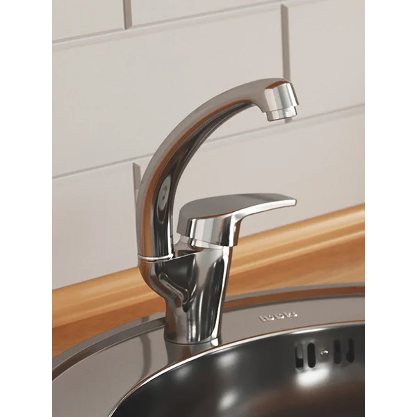 Фото товара на маркетплейсе wildberries Смеситель для кухни с поворотным изливом