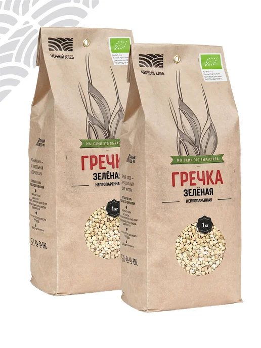 Чёрный хлеб Гречка зелёная органическая, 1 кг, 1 кг, 2 шт, фото 2