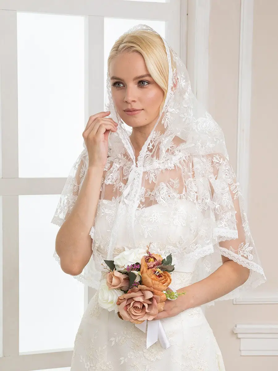 Церковные платки с капюшоном для Крещения и Венчания