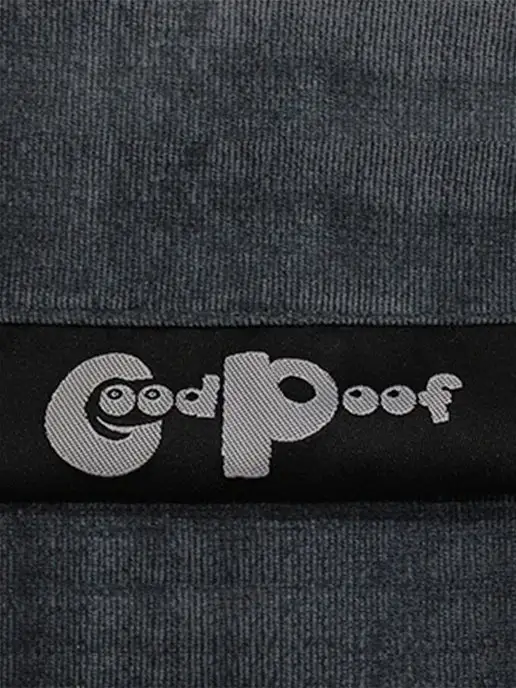 GoodPoof Кресло-мешок Груша, Микровелюр, Велюр натуральный, Размер XXL,темно-зеленый, серый, фото 2