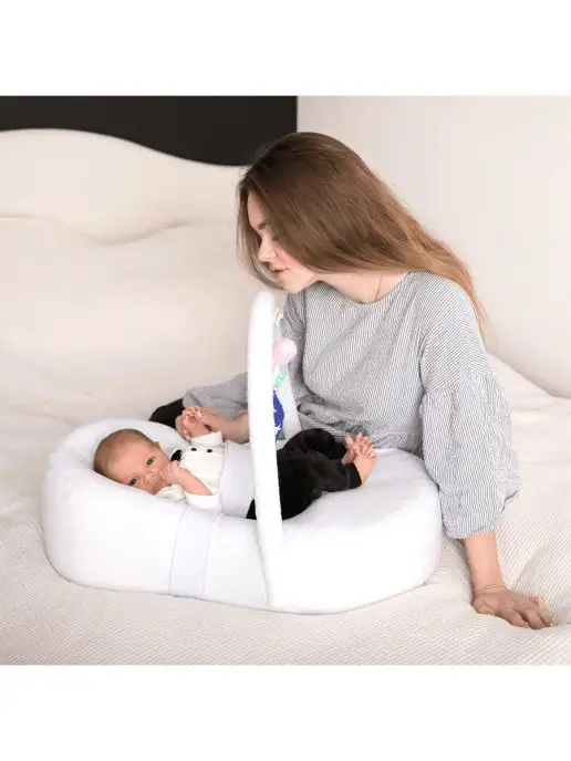 FARLA Кокон для новорожденных с дугой Baby Shell Toys, белый, фото 5