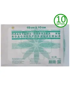 Пластырь-повязка 15х10 см, нетканая с прокладкой, 10 шт LEIKO 12748413 купить за 403 ₽ в интернет‑магазине Wildberries