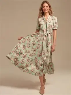 Платье длинное из вискозы - Tiffani 4TEEN 12756903 купить за 5 123 ₽ в интернет-магазине Wildberries