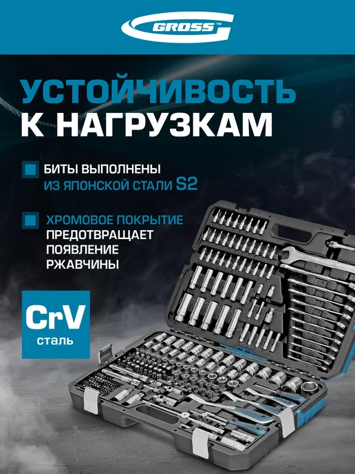 GROSS Набор инструментов для автомобиля и дома 216 пр. 14157, вариант, фото 2