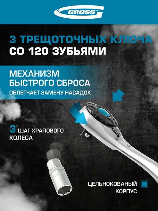 GROSS Набор инструментов для автомобиля и дома 216 пр. 14157, вариант, фото 3
