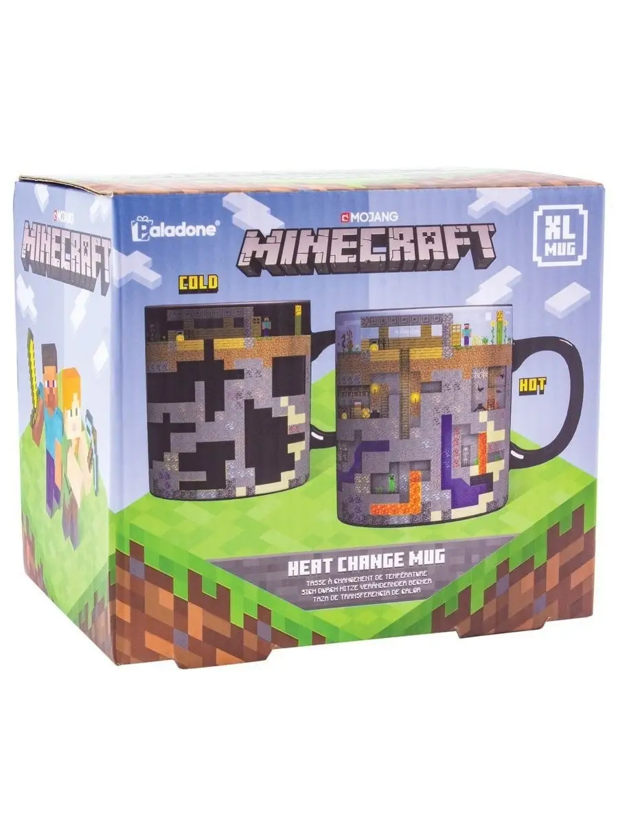 Кружка Minecraft XL Heat Change Mug 550 мл PP6585MCF Paladone 12766816  купить в интернет-магазине Wildberries