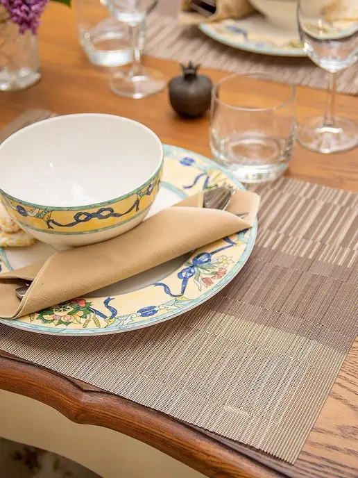 Фея Порядка Салфетки сервировочные на стол Линия, желтый, фото 3