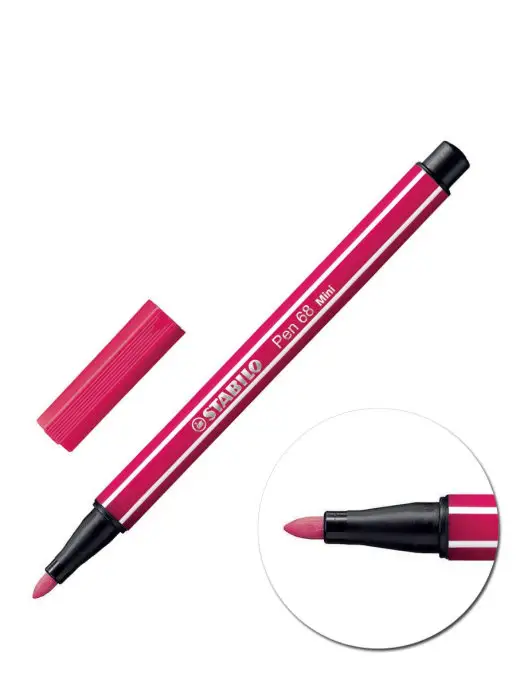 STABILO Мини-фломастеры Pen 68 Mini, 12 цветов в футляре-лампочке, 12 цв., в упаковке 90 г, фото 5