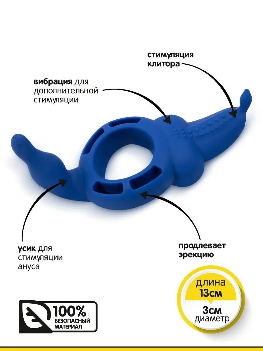 Эрекционное кольцо со стимулятором клитора купить в Москве по низкой цене