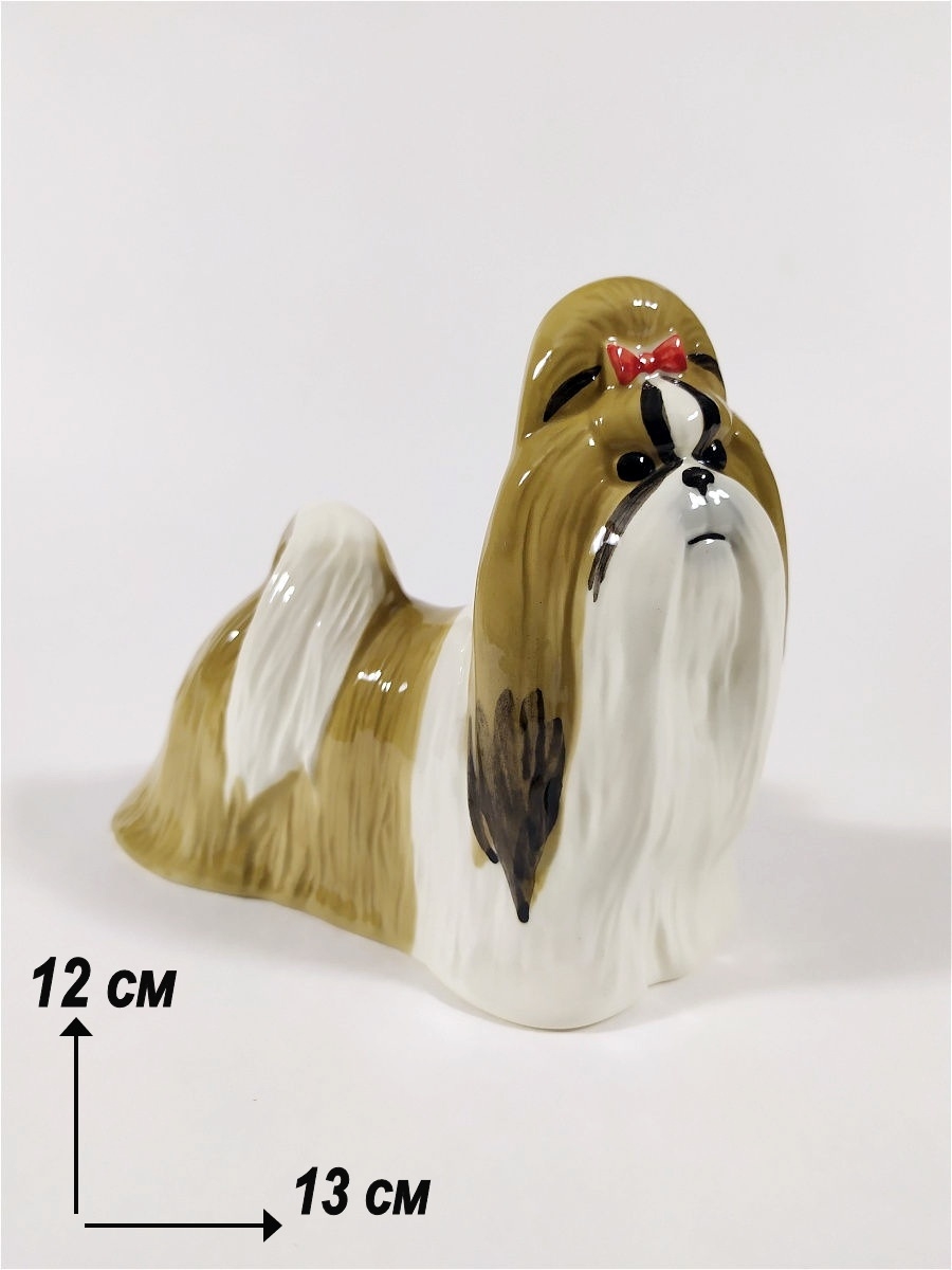 Фигурка ши тцу сувенир собака фарфор Ceramic Fauna 12776069 купить за 1 392  ₽ в интернет-магазине Wildberries