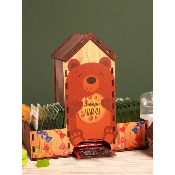 Чайный домик для пакетиков деревянный