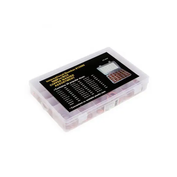 Набор медных прокладок, 30размеров,568шт