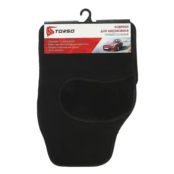 Коврики автомобильные TORSO, черный 4 шт