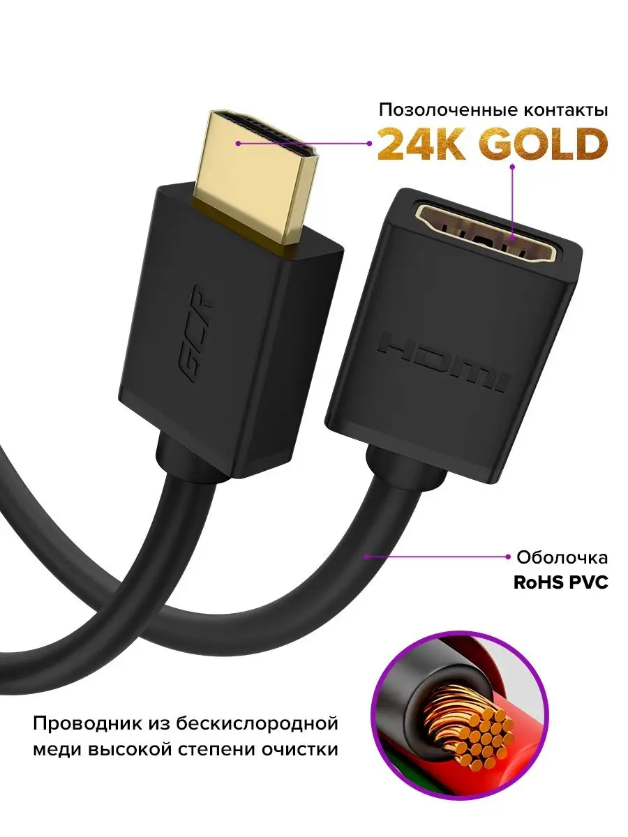 Удлинитель v2.0 HDMI для Smart TV PS4 GCR 12792544 купить за 1 594 ₽ в  интернет-магазине Wildberries