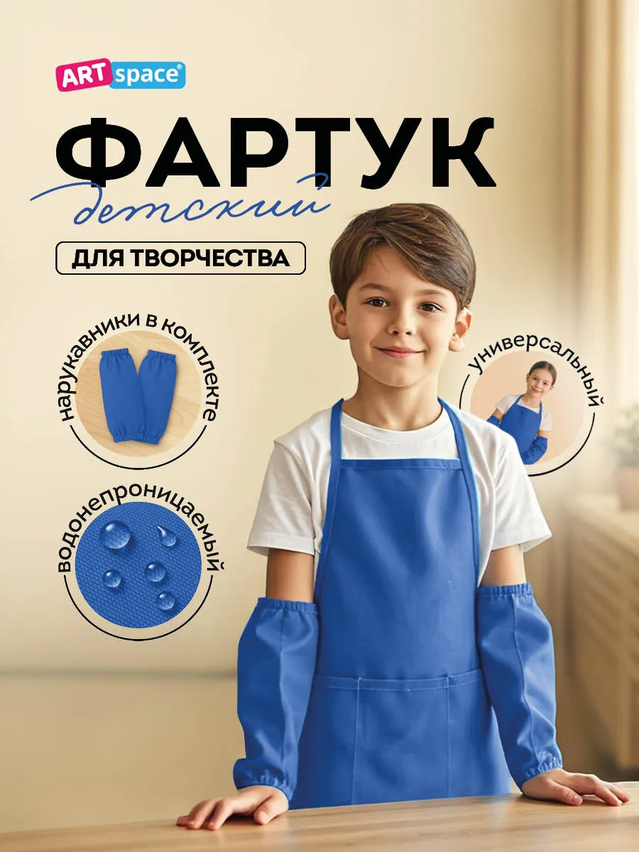 Фартук с нарукавниками для рисования и труда