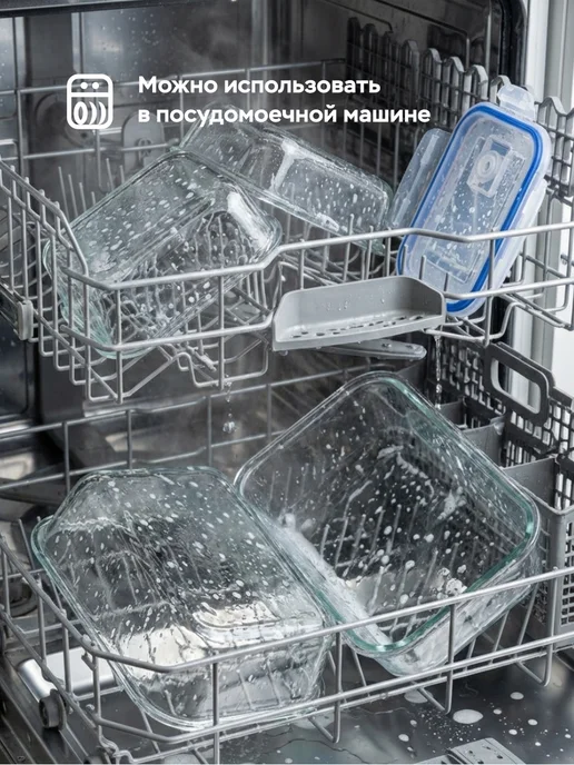 ELEY Контейнер для еды стекло с крышкой набор, вариант, фото 8