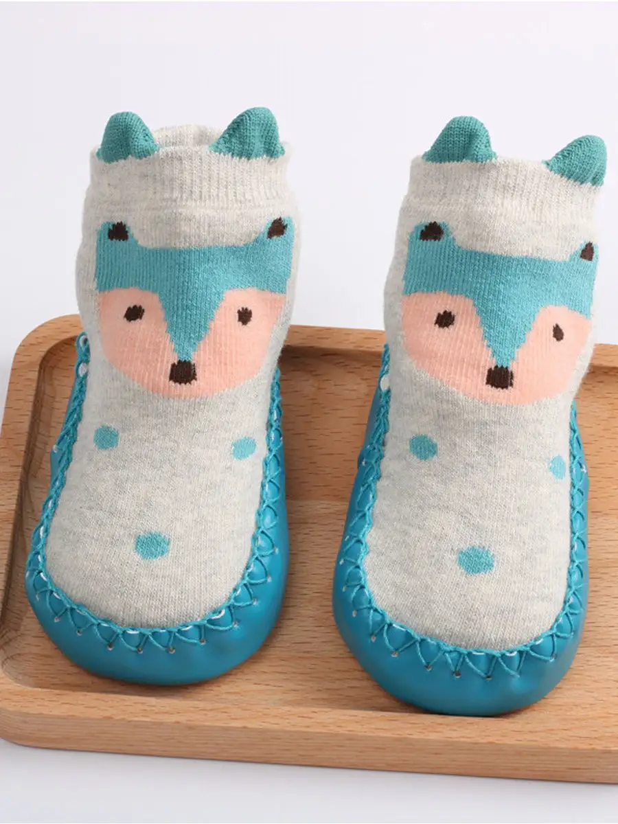 Плюшевые домашние тапочки-носки с противоскользящими подошвами «Тепло и Комфорт» (1 пара)
