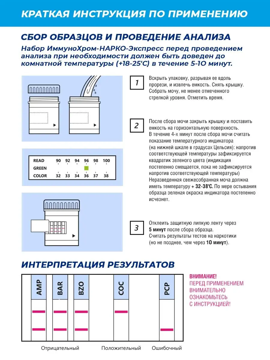 Экспресс-тест на наркотические вещества Будьте уверены 12842543 купить в  интернет-магазине Wildberries