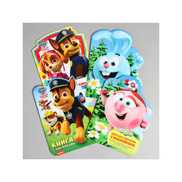 Набор для творчества с наклейками МИКС 4 штуки, 14 листов