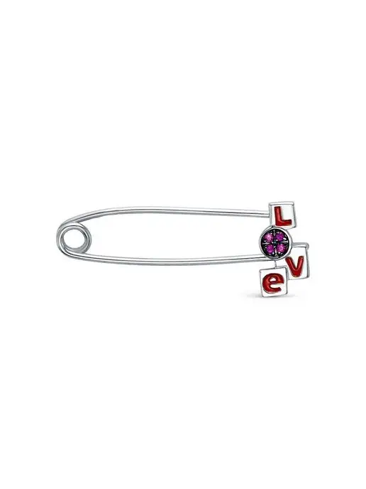 Серебряный Дом OUTLET Серебряная брошь 925 LOVE, серебристый