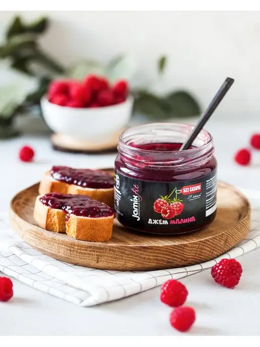 Jamix Fit Низкокалорийный джем без сахара Малина, 300 г, 300 г, фото 7